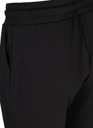 Sweatpants med fickor och dragsko, Black, Packshot image number 3