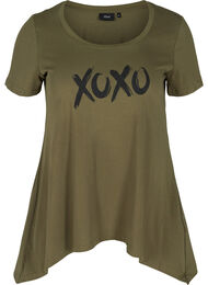 A-linjeformad t-shirt i bomull, Ivy Green XOXO