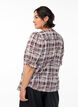 Skjortblus med halvl&aring;nga &auml;rmar, M&ouml;rk Bordeaux, Model image number 2