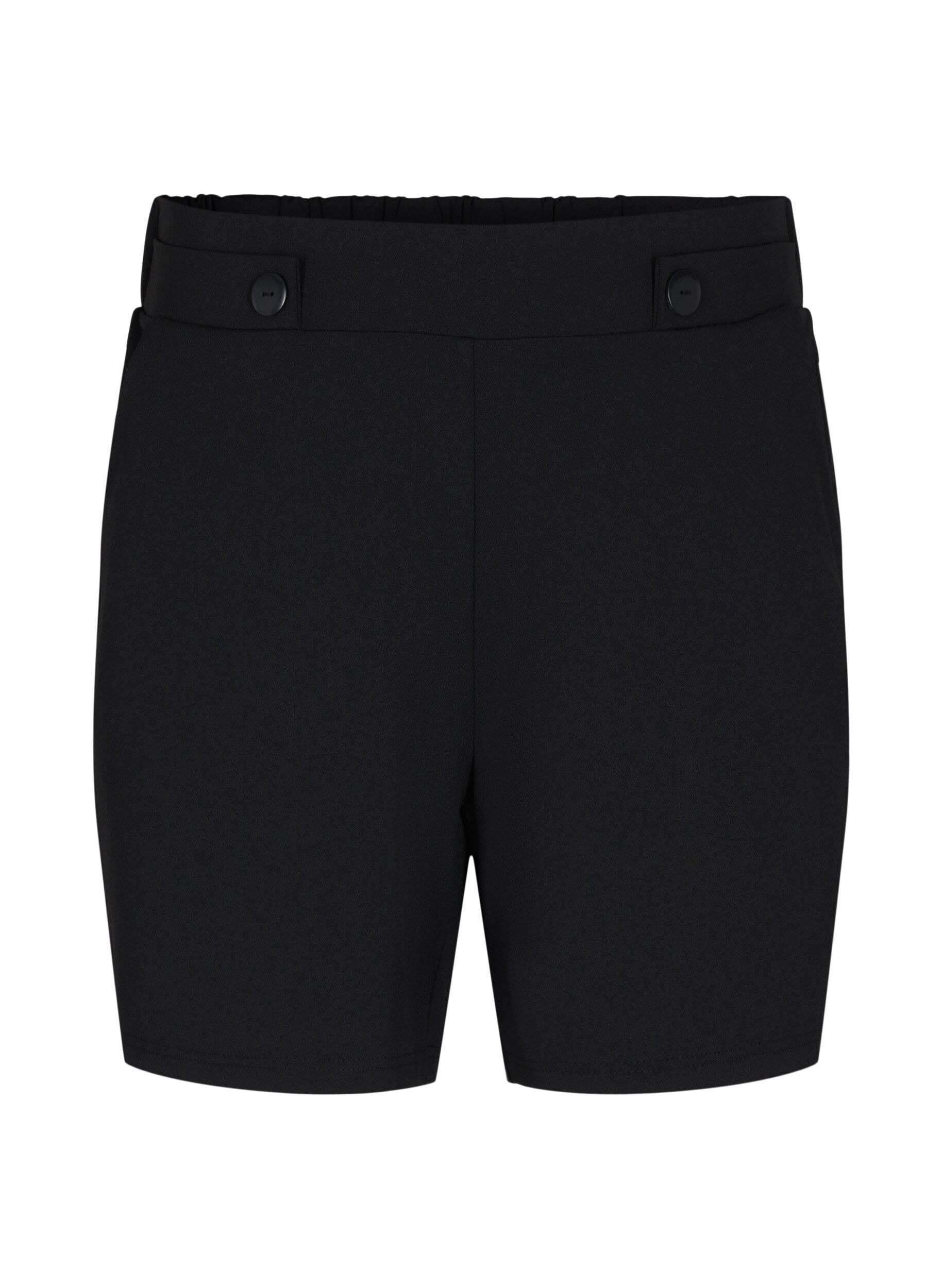 ZizziShorts med fickor och l&ouml;s passform, Svart, Packshot image number 0