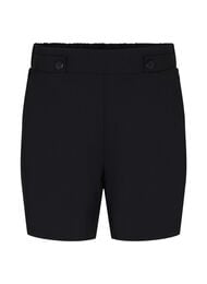 Shorts med fickor och l&ouml;s passform, Svart