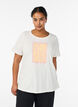 T-shirt med tryck, Vit, Model image number 0