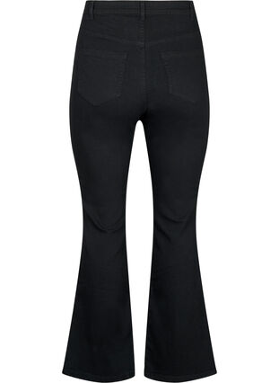 FLASH - Högmidjade jeans med bootcut, Black, Packshot image number 1