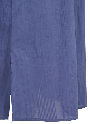 Skjortklänning i bomull med 3/4-ärmar, Nightshadow Blue, Packshot image number 3