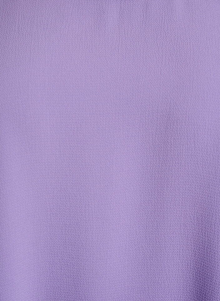 Blus med korta &auml;rmar och rund halsringning, Lila, Packshot image number 2