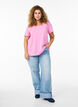 Enf&auml;rgad t-shirt i bomull, Rosa, Model image number 1