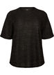 Blus med struktur och glitter, Svart, Packshot image number 0