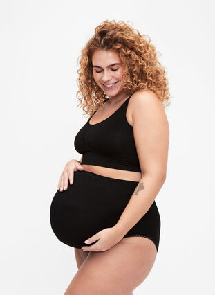 Sömlösa gravidtrosor, Black, Model image number 0