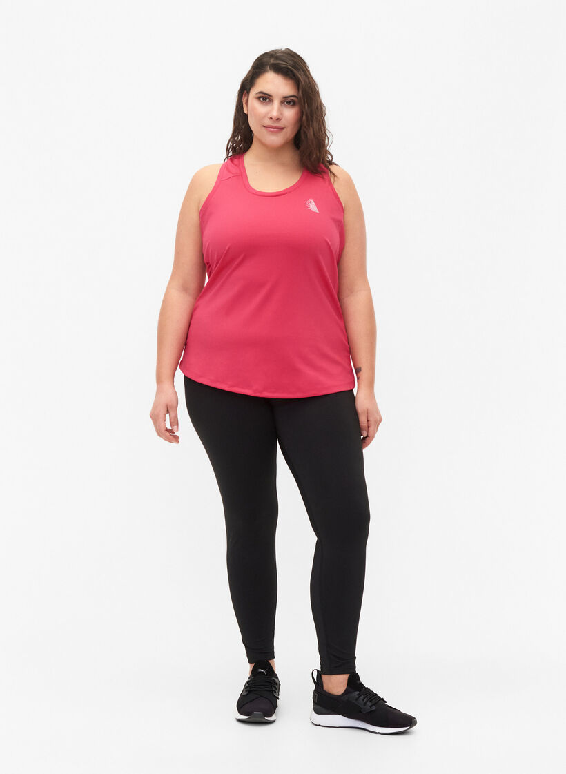 Träningstopp med brottarrygg och mesh, Jazzy, Model image number 2