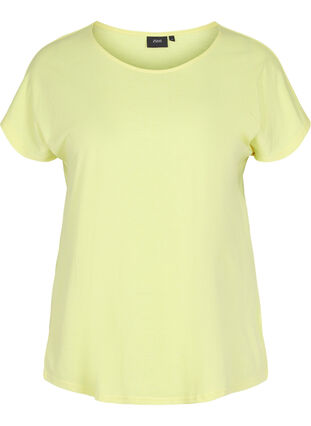 T-shirt i bomullsmix, Pale Banana, Packshot image number 0