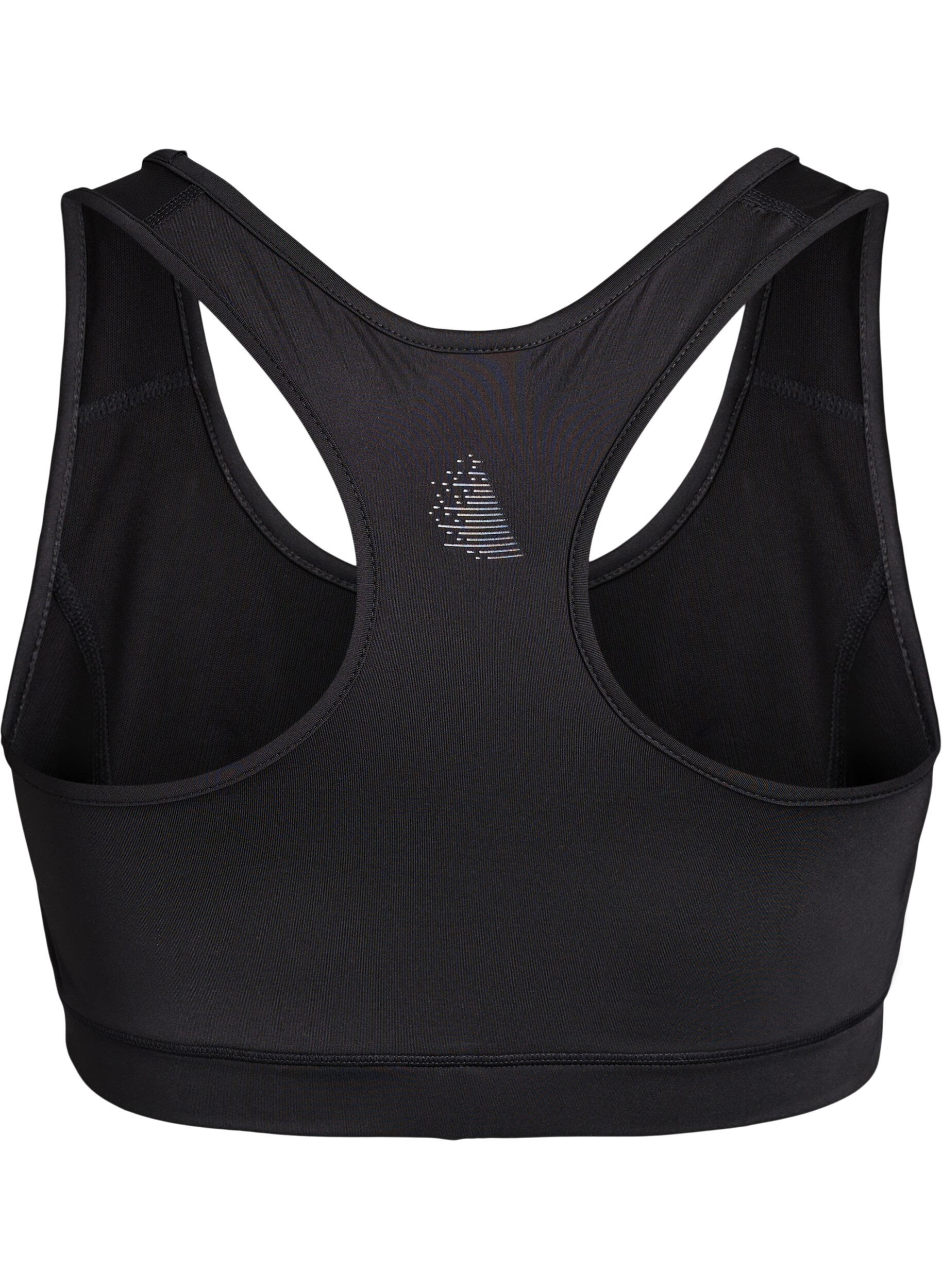 ZizziSport-BH med racerback, Svart, Packshot image number 1
