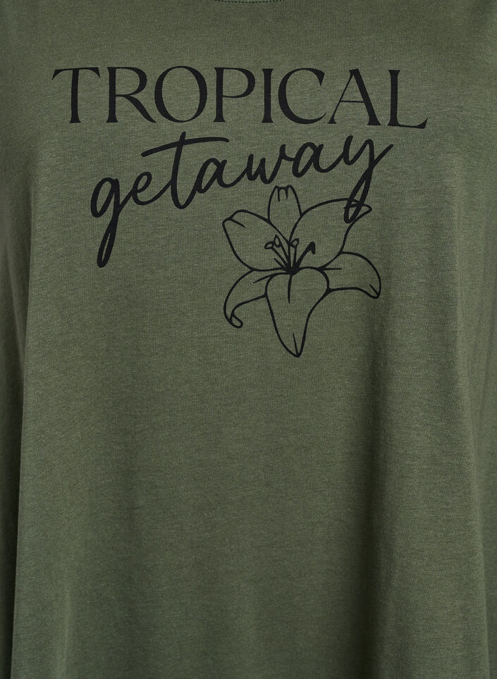 Ärmlös a-linjeformad klänning, Grön, Packshot image number 2