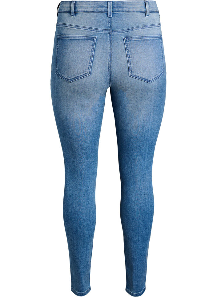 Supersmala Amy-jeans med h&ouml;g midja, Bl&aring;, Packshot image number 1