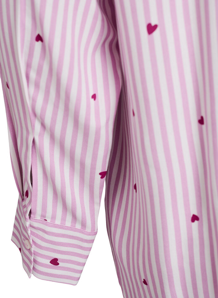 Nattlinne med r&auml;nder och hj&auml;rtan, Rosa, Packshot image number 3