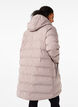 Pufferkappa med huva och fickor, Beige, Model image number 2