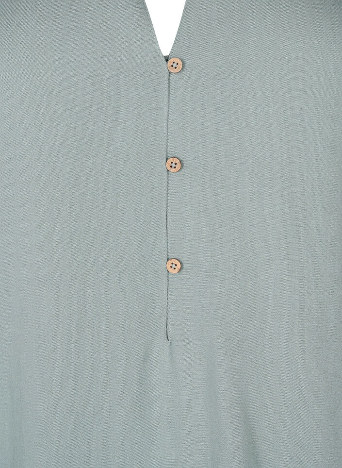 Tunika i viskos med korta ärmar, Chinois Green, Packshot image number 2