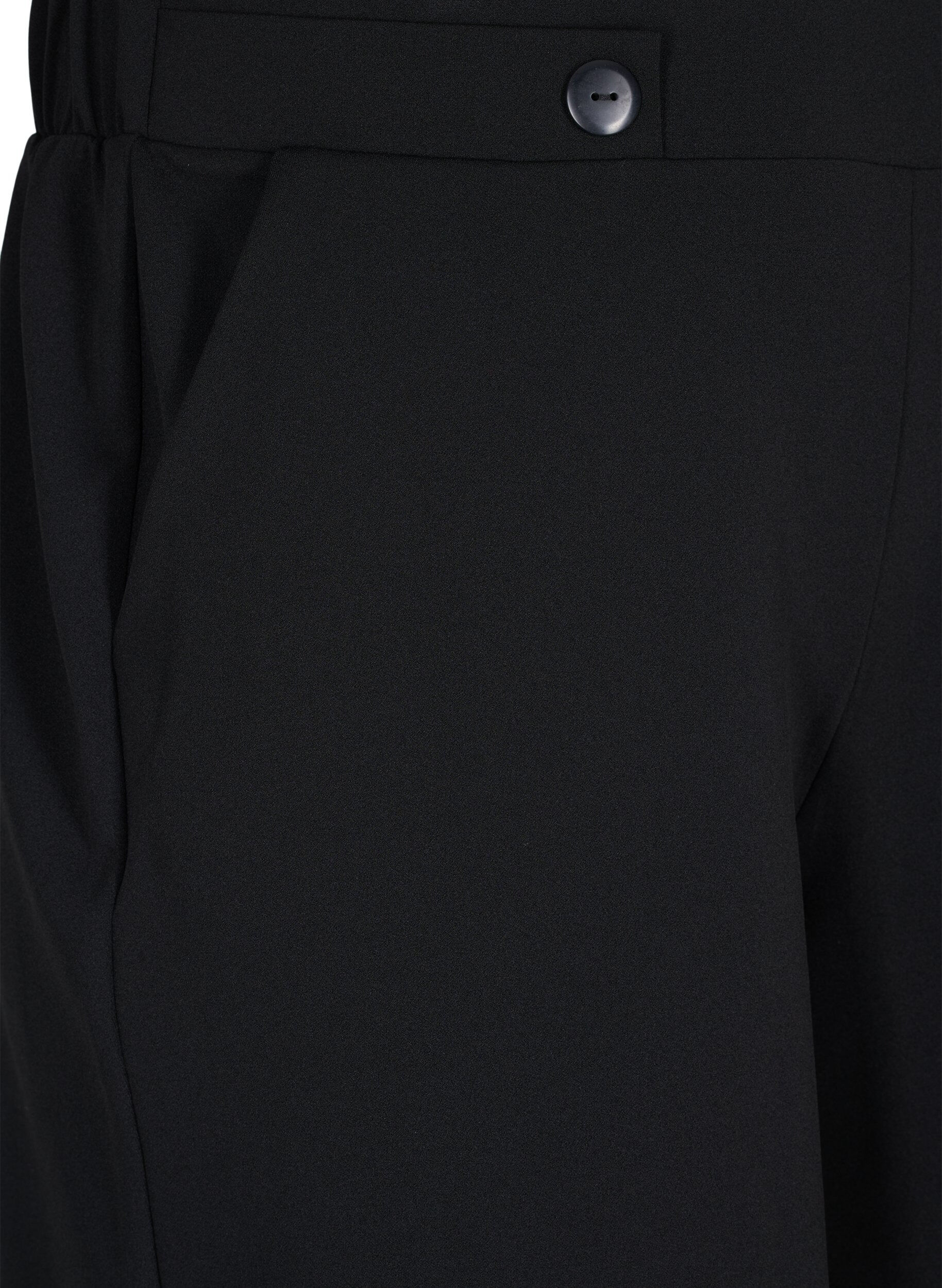 ZizziShorts med fickor och l&ouml;s passform, Svart, Packshot image number 2