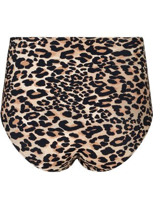 Bikiniunderdel med hög midja och leopardmönster, Leopard Print, Packshot image number 1