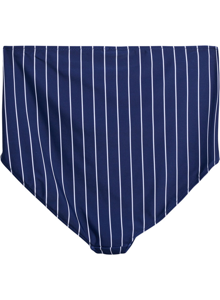 Bikinitrosa med hög midja och mönster, Blå, Packshot image number 1