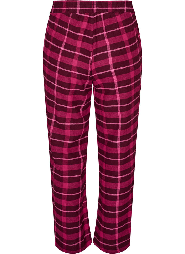 Rutiga pyjamasbyxor i bomull, R&ouml;d, Packshot image number 1