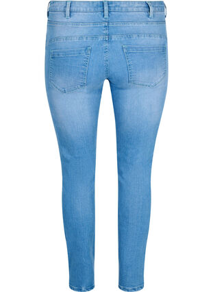 Slim fit Emily jeans med slitningar, Light blue, Packshot image number 1