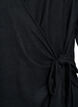 Omlottblus i jersey med knytning, Svart, Packshot image number 2