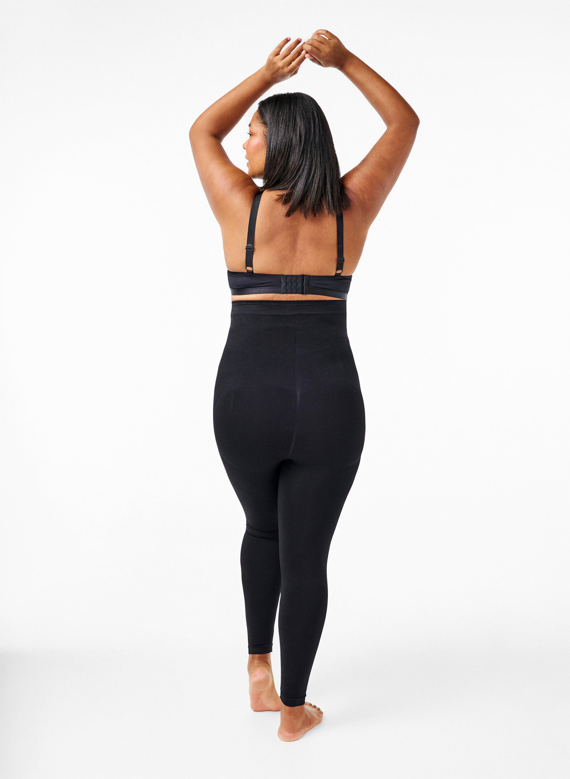 Zizzi Shapewear-leggings med h&ouml;g midja, Svart, Model image number 1