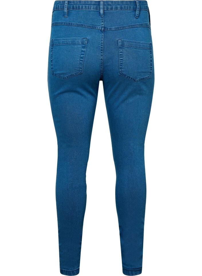 Super slim Amy jeans med hög midja, Blå, Packshot image number 1