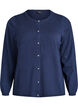 Cardigan med runda knappar, Bl&aring;, Packshot image number 0