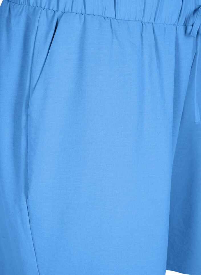 Shorts med fickor och res&aring;r i midjan, Bl&aring;, Packshot image number 2