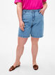 Jeansshorts med hög midja, Light Blue Denim, Model image number 2