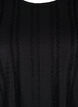 Långärmad blus med struktur, Black, Packshot image number 2