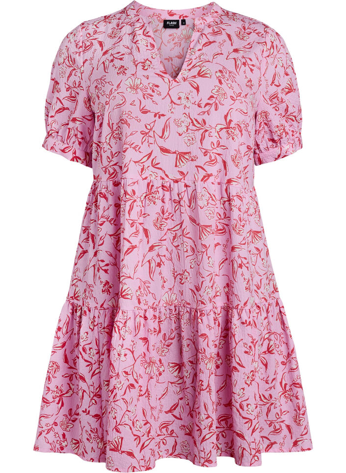 Kort a-linjeformad kl&auml;nning, Lila, Packshot image number 0