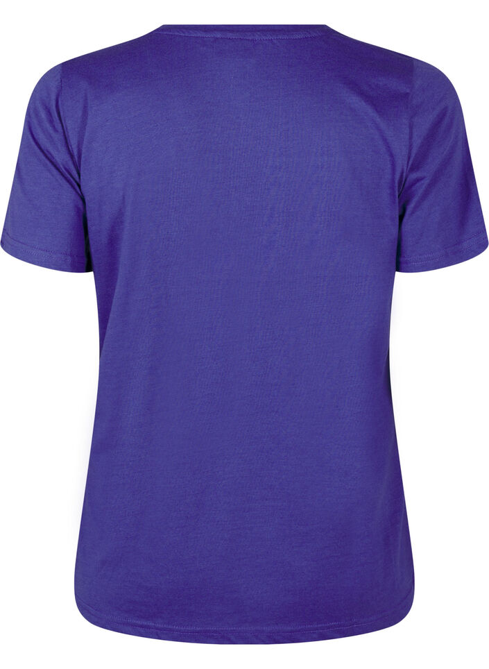 T-shirt från FLASH med tryck, Royal Blue Miami, Packshot image number 1