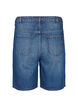 Figurn&auml;ra jeansshorts med knytsk&auml;rp, Bl&aring;, Packshot image number 1
