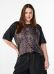 Tr&auml;nings-t-shirt med leopardm&ouml;nster och raglan&auml;rm, Brun, Model image number 0