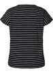 T-shirt i bomull med ränder, Black W. Stripe, Packshot image number 1
