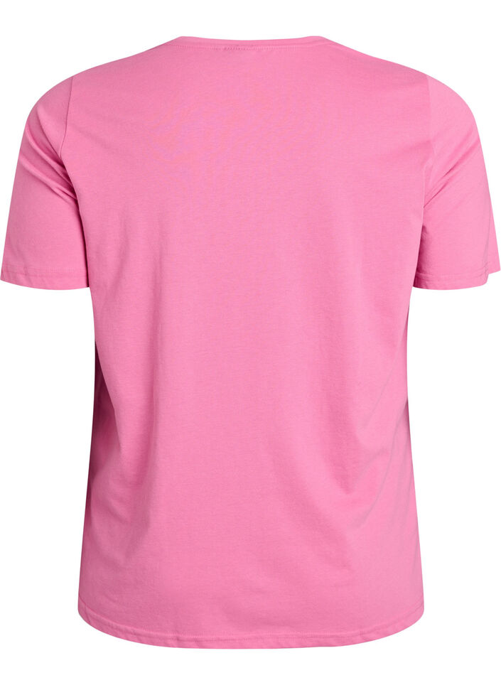 T-shirt med tryck, Rosa, Packshot image number 1