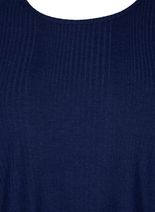 Långärmad blus med randigt mönster, Night Sky Mel., Packshot image number 2
