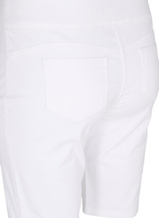 Figurnära shorts med bakfickor, White, Packshot image number 3