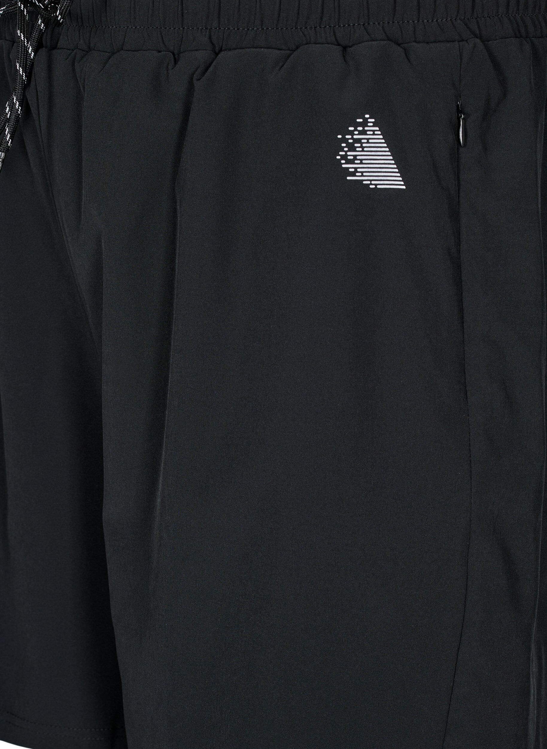 Zizzi Tr&auml;ningsshorts med innershorts, Svart, Packshot image number 2