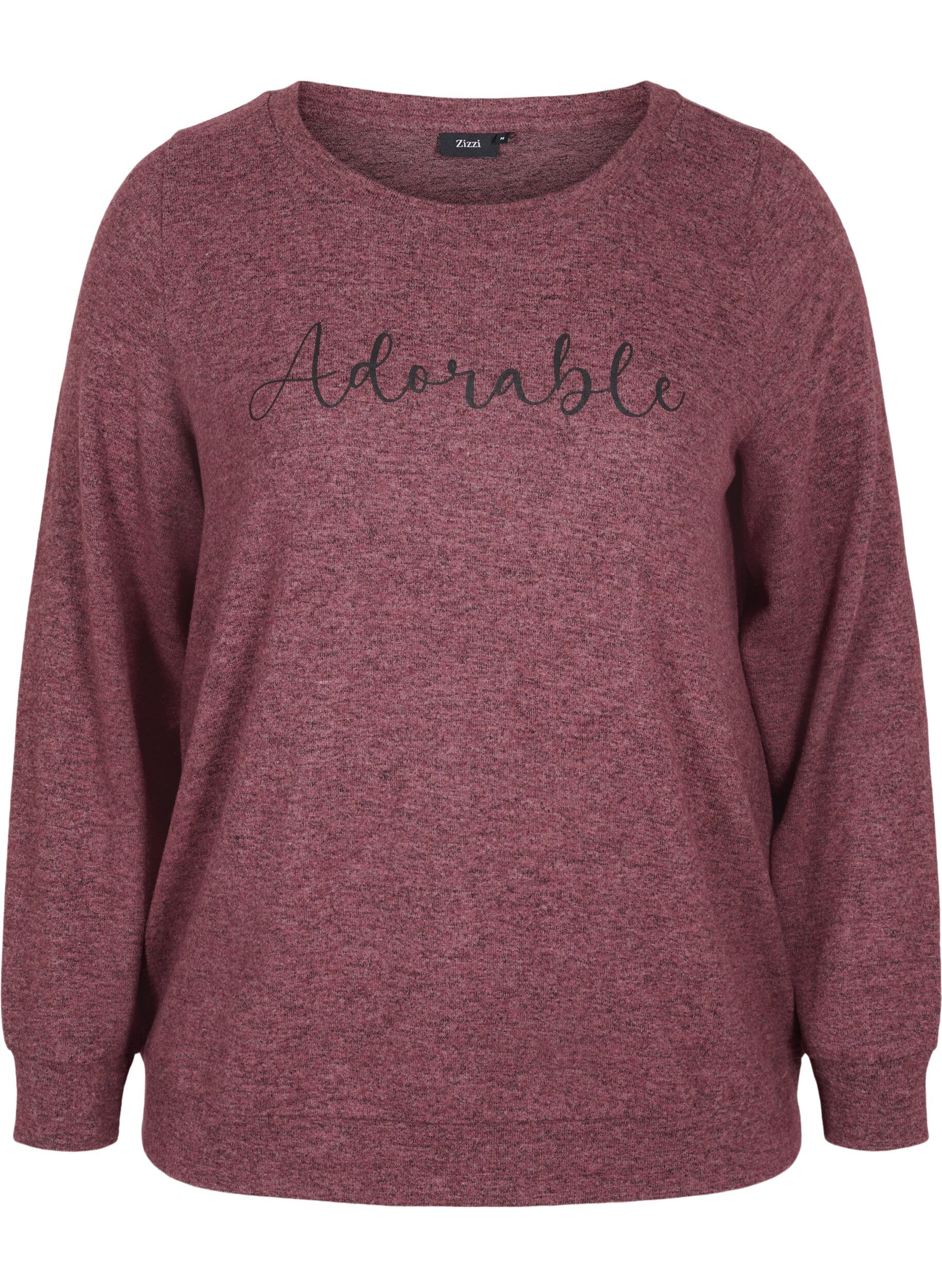 Zizzi Melerad topp i viskosblandning, Port Royal Mel, Packshot image number 0