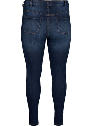 Mycket åtsittande jeans med hög midja, Dark Blue, Packshot image number 1