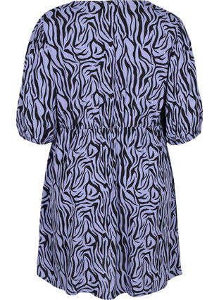 Klänning med knappar och 3/4 ärmar, Blue Zebra, Packshot image number 1
