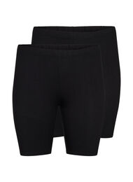 2-pack cykelshorts i viskos, Svart