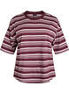 Boxig t-shirt med randigt m&ouml;nster, R&ouml;d, Packshot image number 0