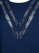 Långärmad blus med spets, Navy Blazer, Packshot image number 2