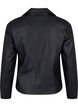 Imiterat l&auml;der biker jacka, Svart, Packshot image number 1