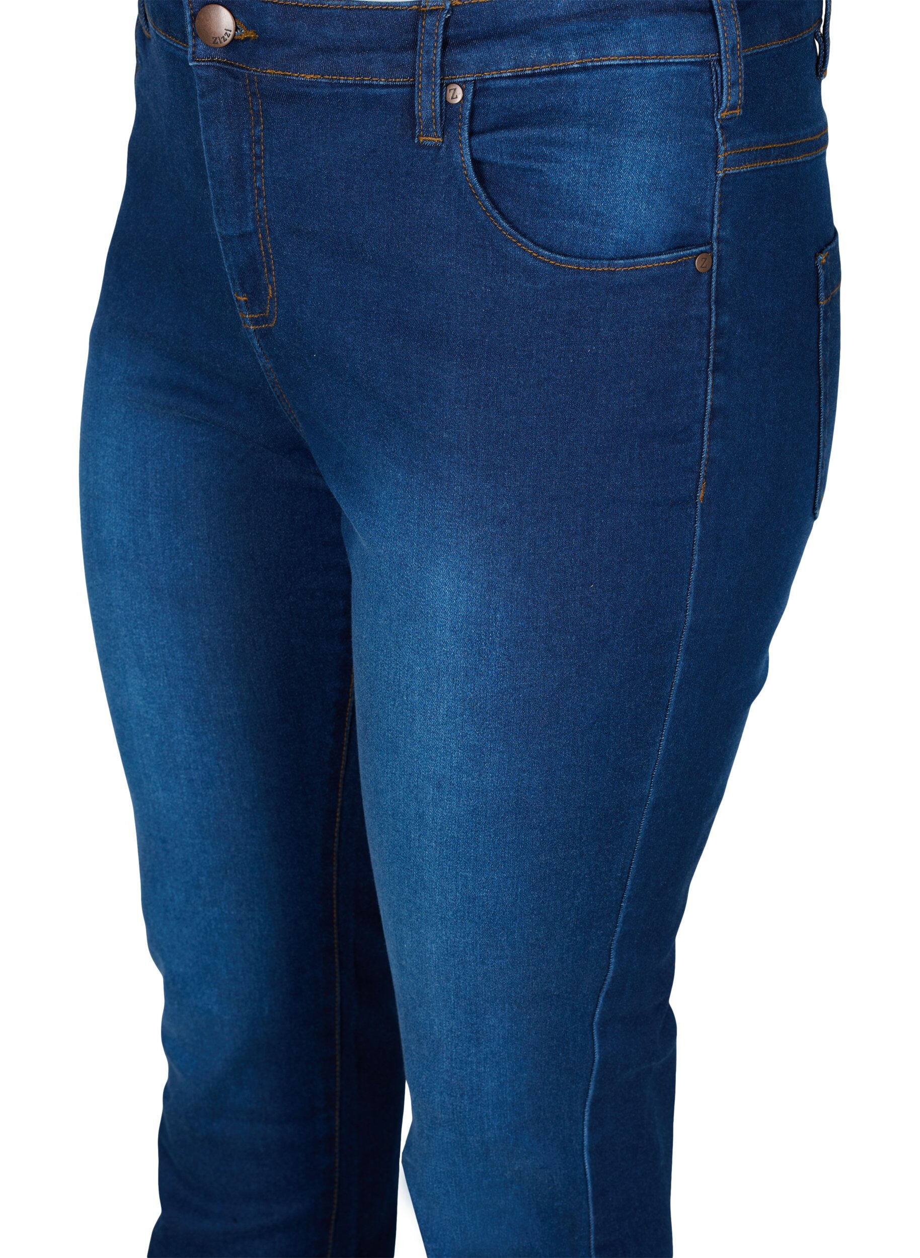 ZizziEmily jeans med smal passform och normal midja, Bl&aring;, Packshot image number 2