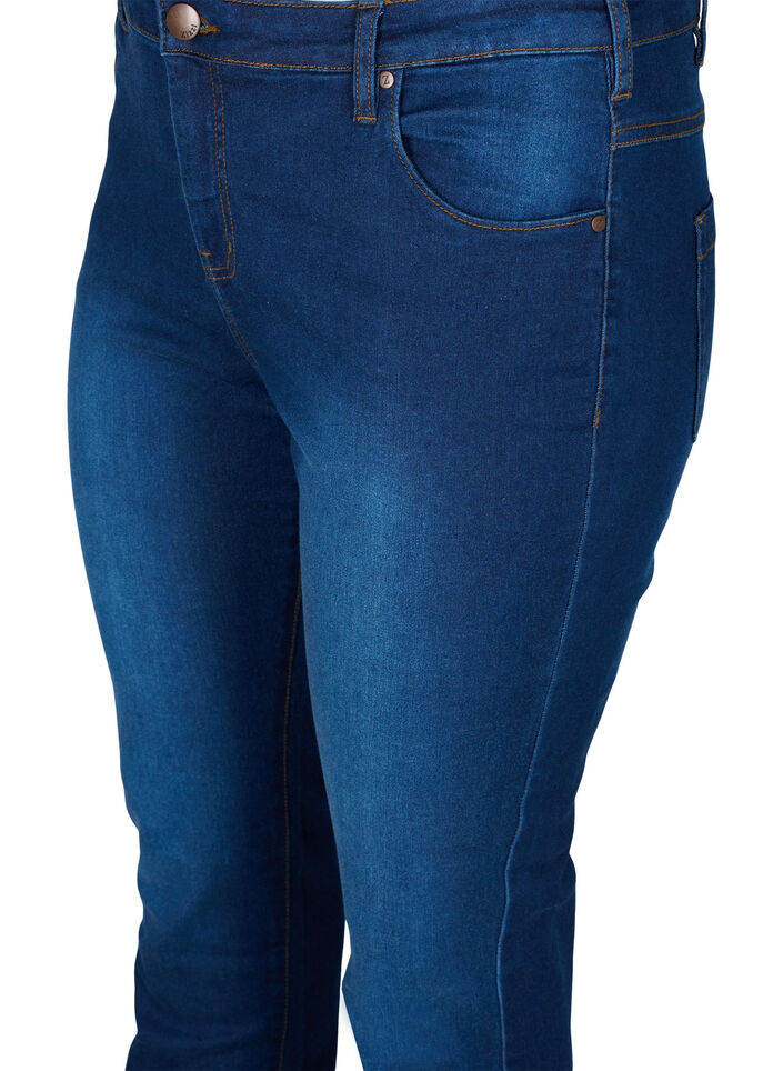 Emily jeans med smal passform och normal midja, Bl&aring;, Packshot image number 2